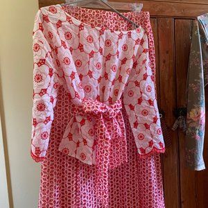 Blouse and skirt, two pieces. Tristan Medium, Midi, NWOT. 100% Cotton.